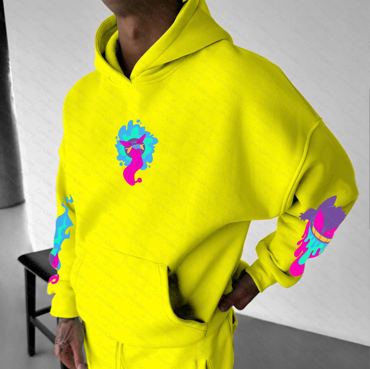 PKM-Unisex Anime Graphic Streetwear Vintage Hoodie