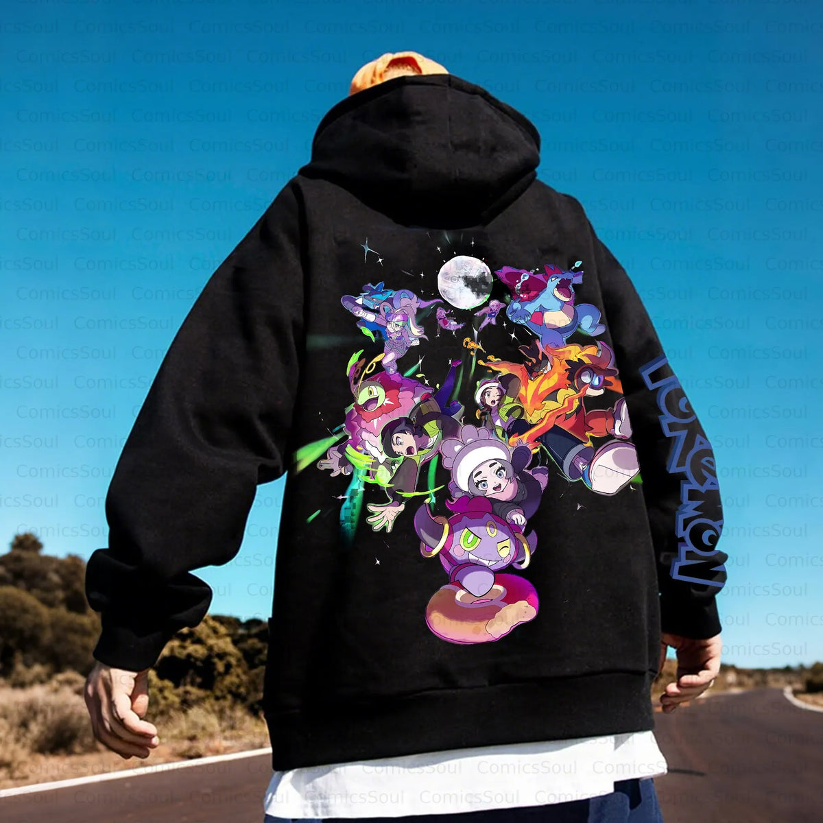 PKM-Unisex Anime Inspired Vintage Plush Hoodie