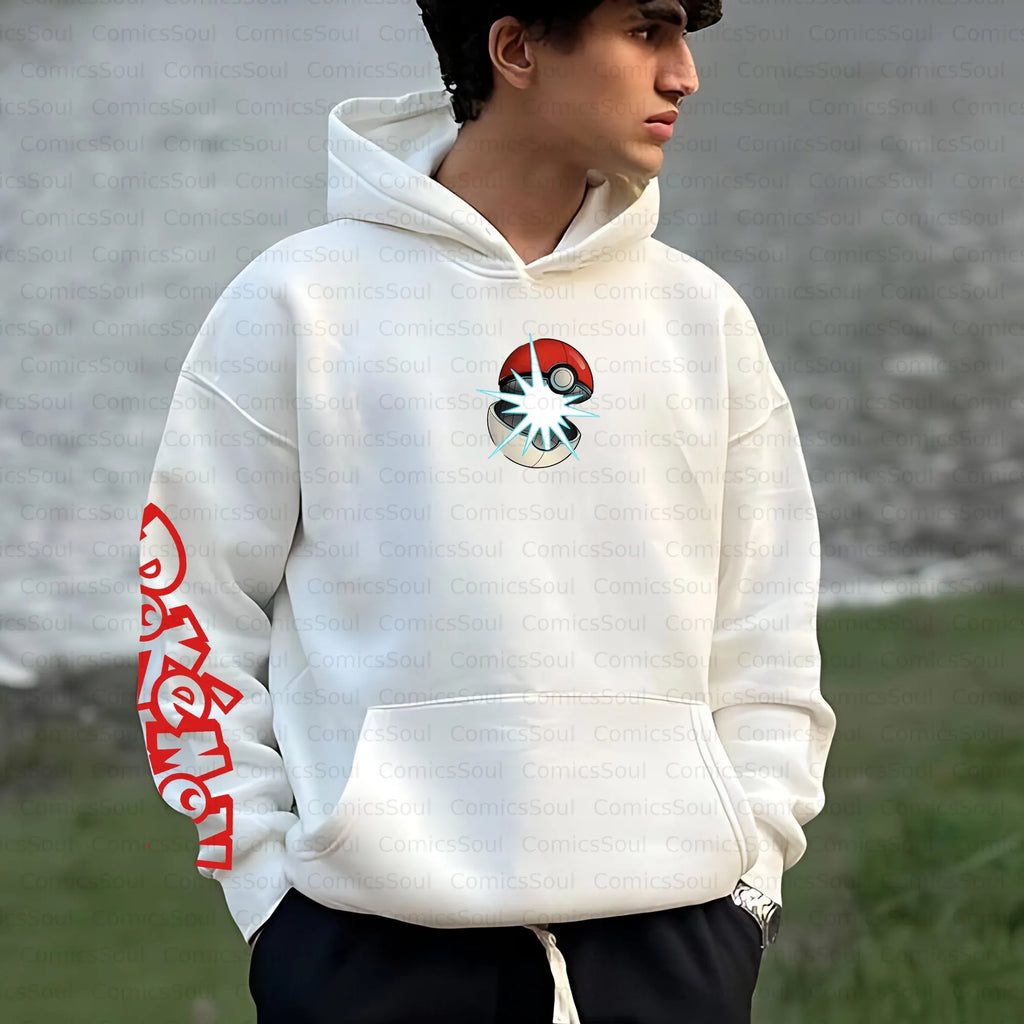 PKM-Unisex Anime Inspired Vintage Plush Hoodie