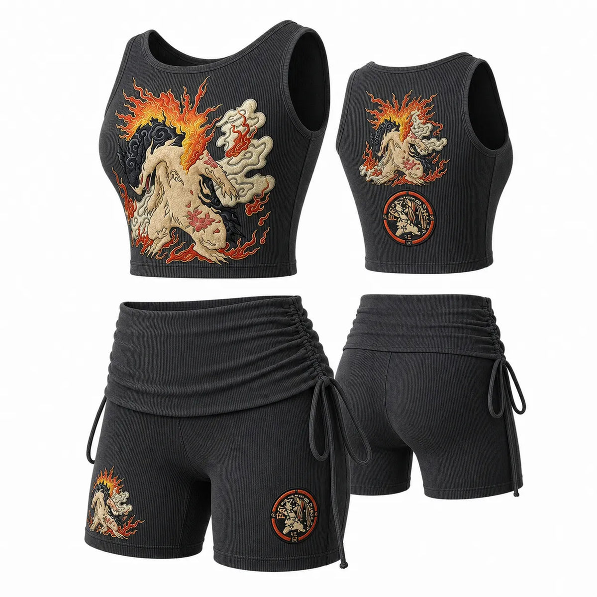 Pokémon Women's Anime-Print Tank Top And Shorts Sports Set