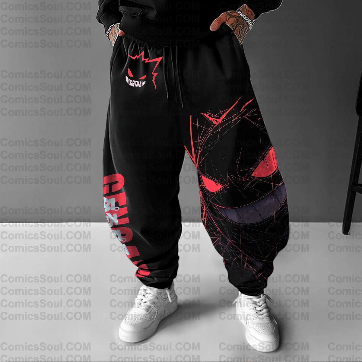 PKM-Unisex Anime Inspired Vintage Pants| Gengar