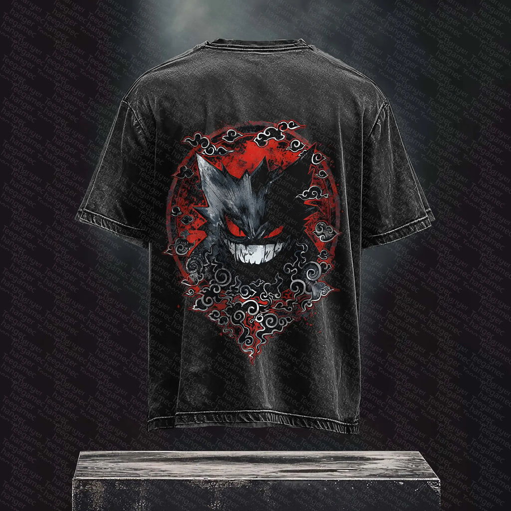 PKM-Unisex Anime Inspired Vintage Washed T-Shirt