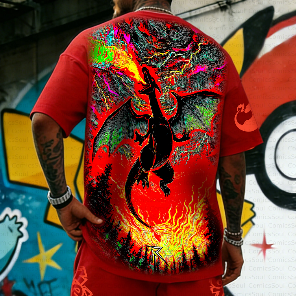 PKM-Unisex Anime Inspired Vintage T-Shirt