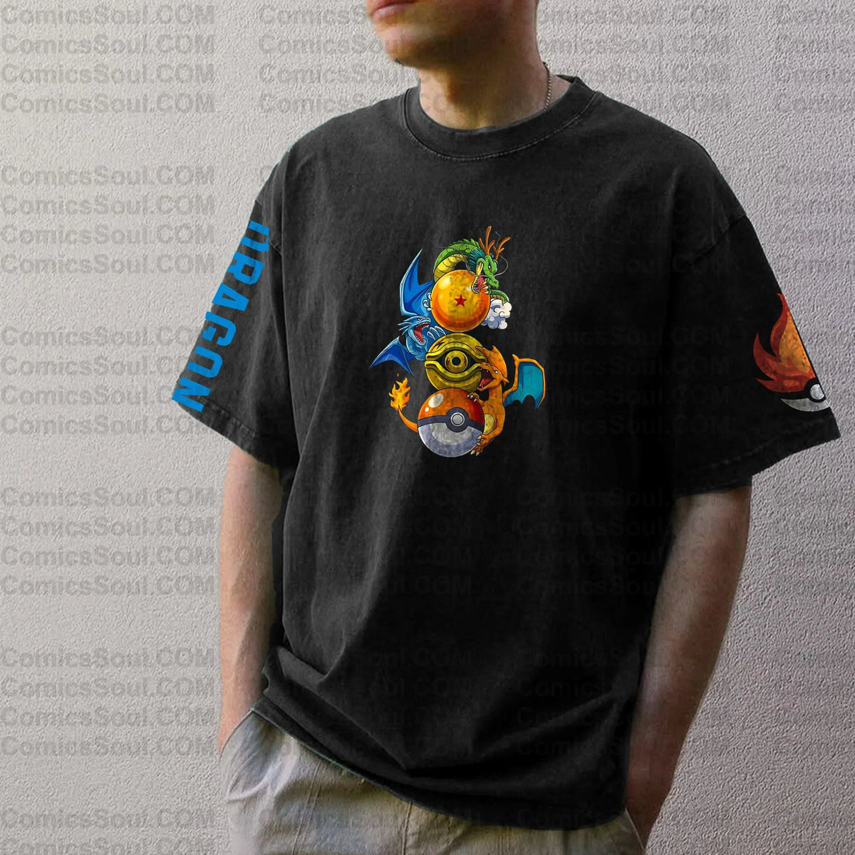 PKM-Unisex Anime Inspired Vintage T-Shirt
