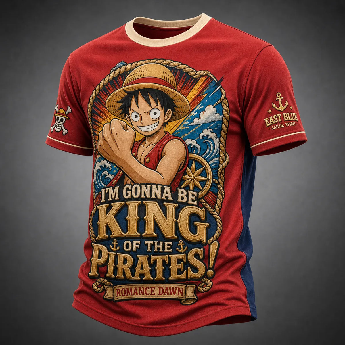 One Piece Pirate Crew Graphic Crew-Neck T-Shirt