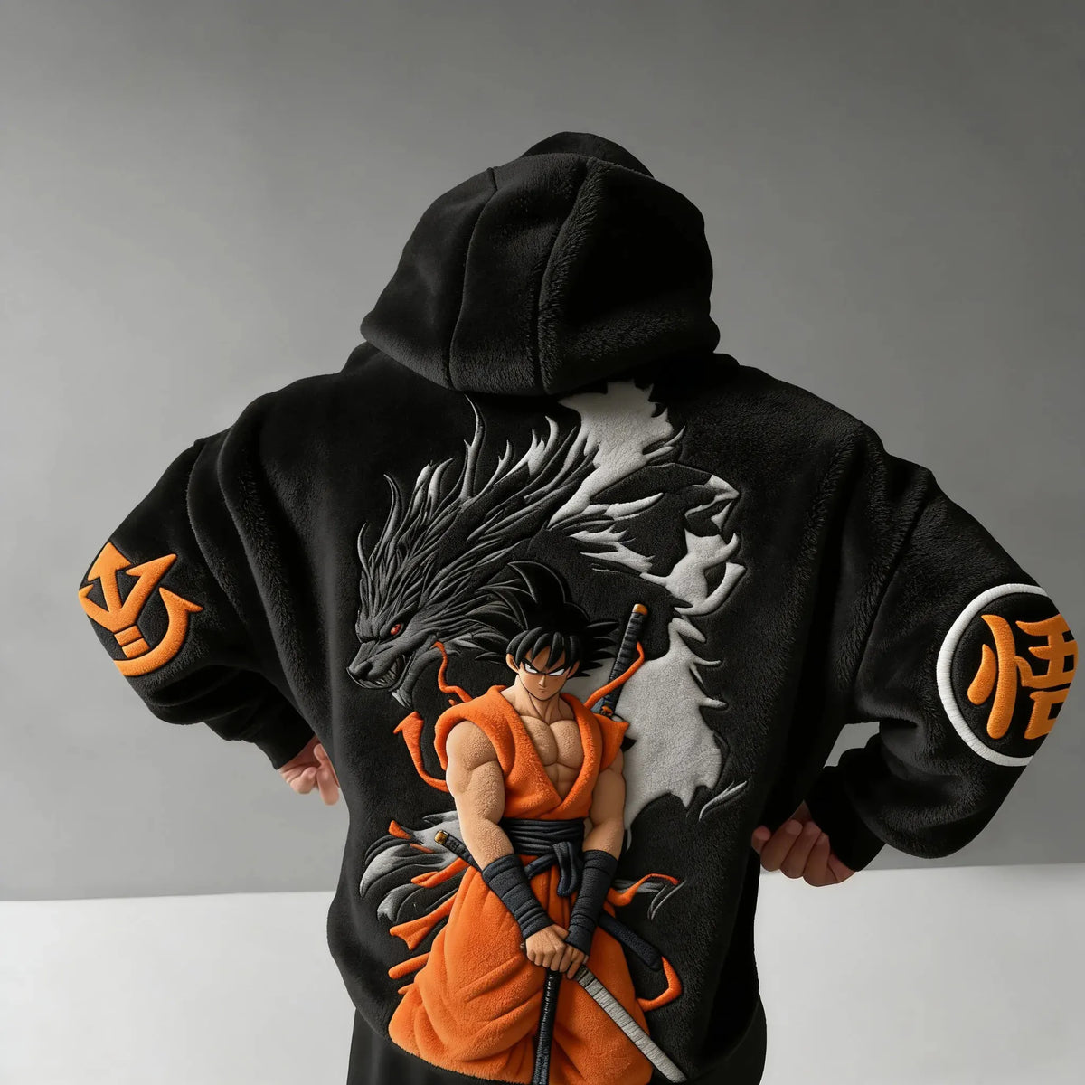 Dragon Ball Color Blocked Plush Hoodie