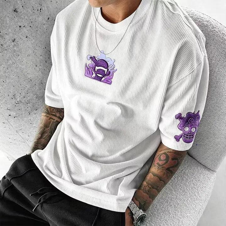 One Piece Unisex Anime Inspired Vintage Corduroy T-Shirt