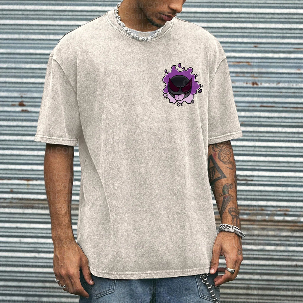 PKM-Vintage 3D Direct Inkjet Printed Washed Unisex T-Shirt