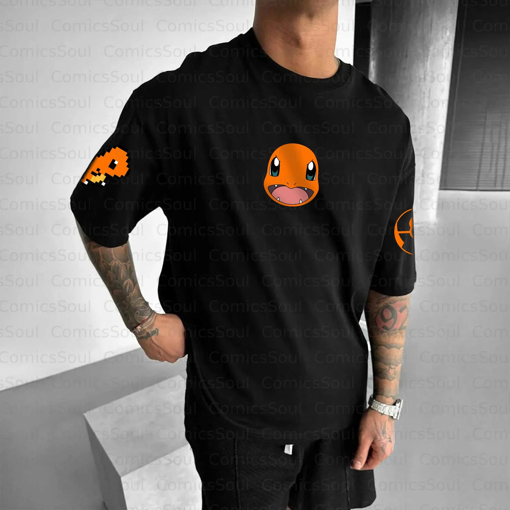 PKM-Unisex Anime Inspired Vintage T-Shirt