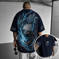 NINDO Unisex Anime-Style Retro Corduroy Oversized T-Shirt