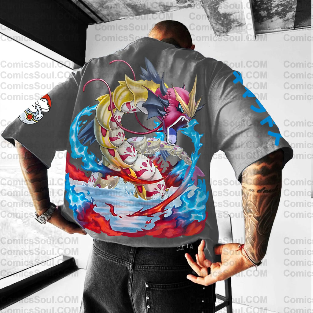 PKM-Unisex Anime Inspired Vintage T-Shirt