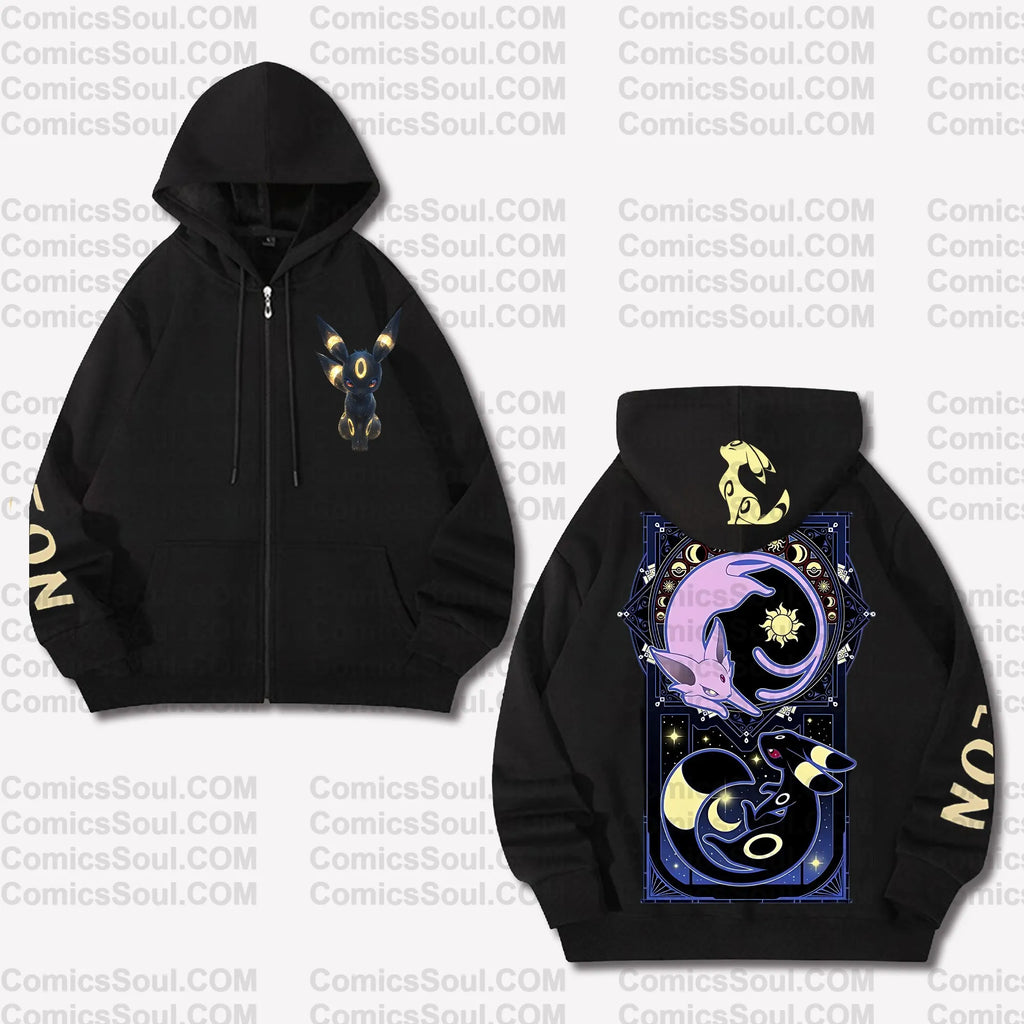 PKM-Unisex Graphic Streetwear Vintage Zipper Cardigan Plush Hoodie