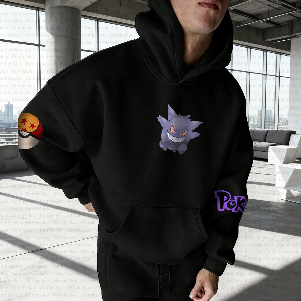 PKM-Unisex Anime Inspired Vintage Plush Hoodie
