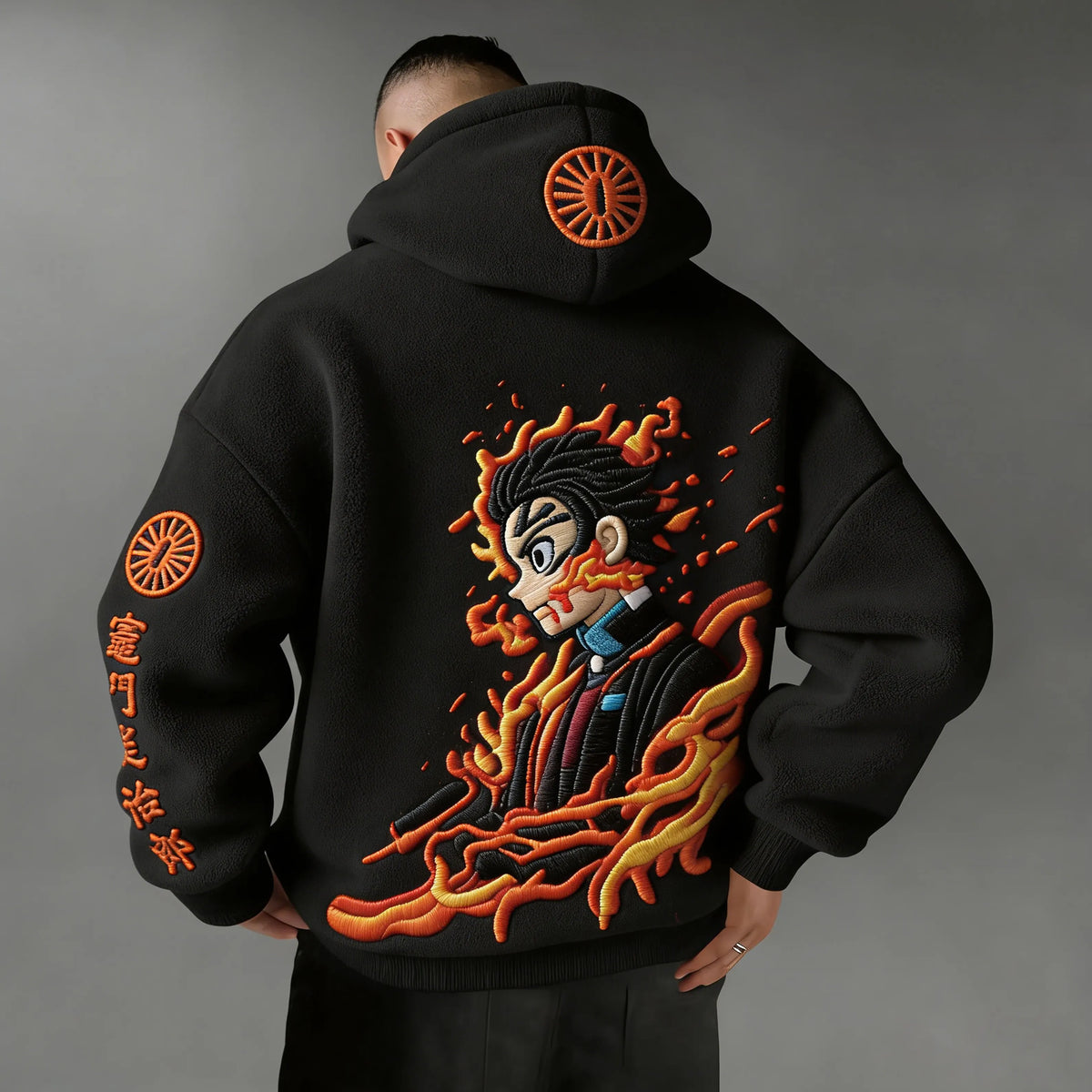 KNY Hinokami Kagura Plush Hoodie