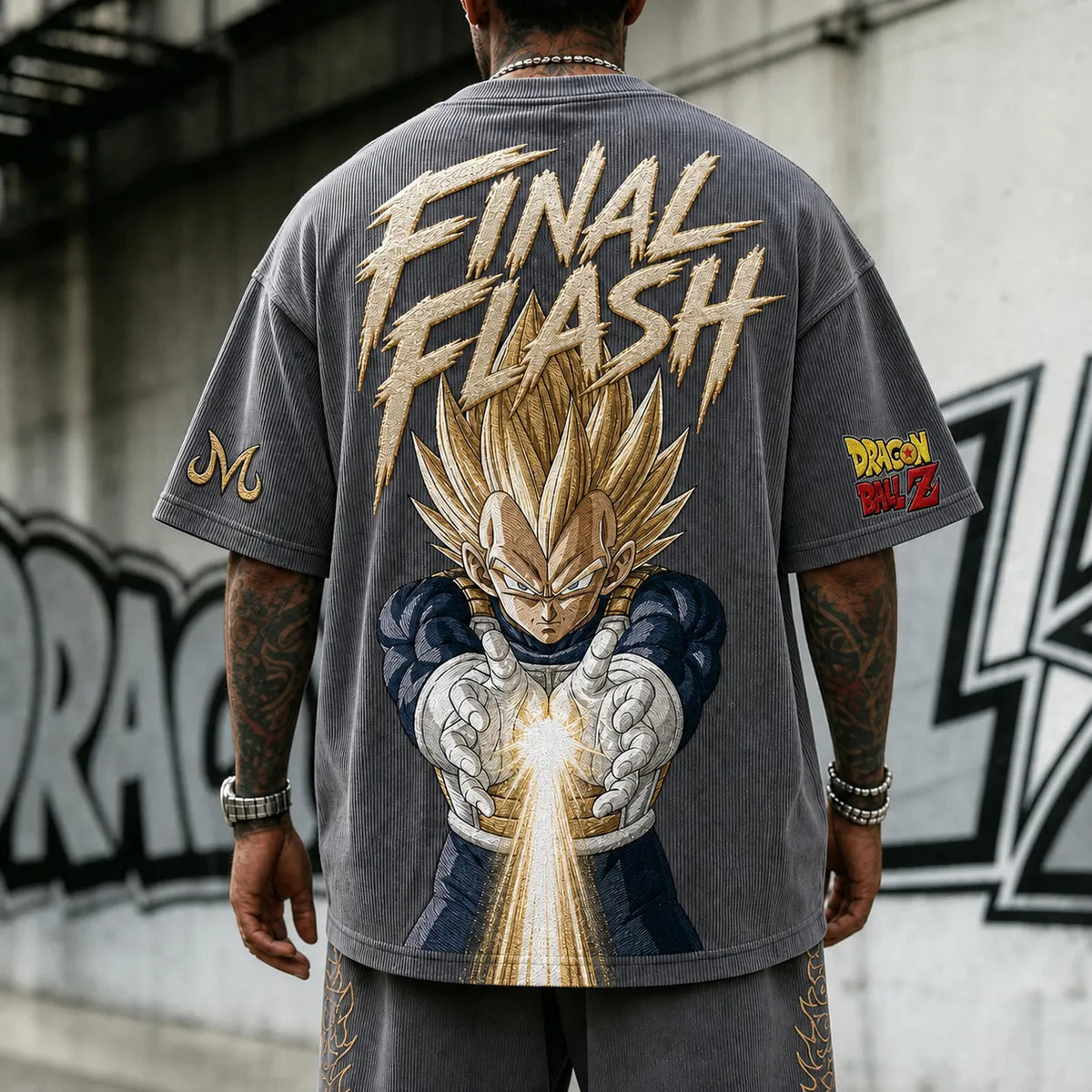 Dragon Ball Unisex Short-Sleeve Corduroy T-Shirt With Anime Print