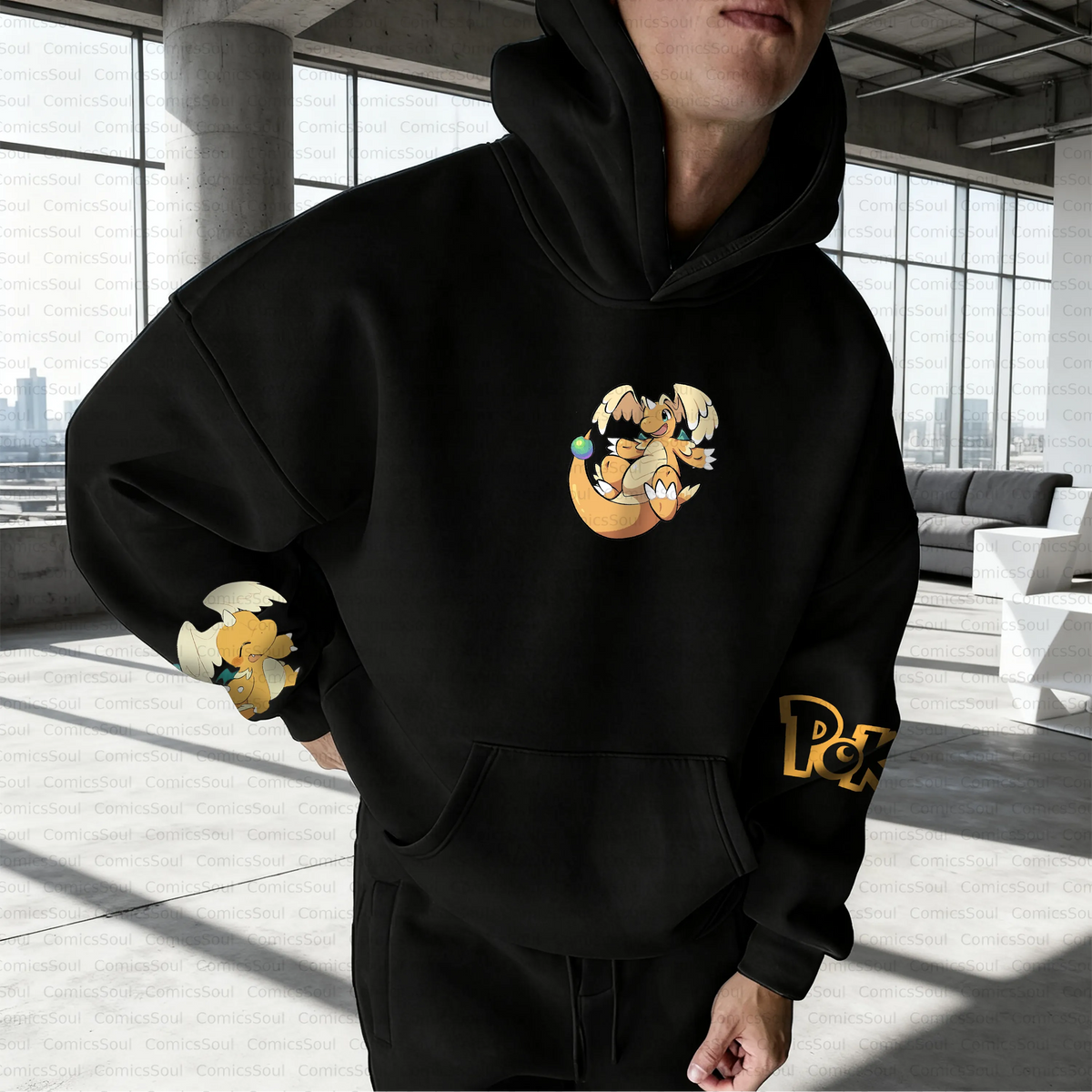 PKM-Unisex Anime Inspired Vintage Plush Hoodie