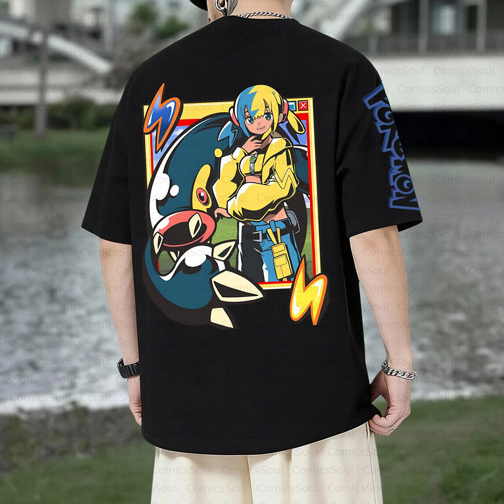 PKM-Unisex Anime Inspired Vintage T-Shirt