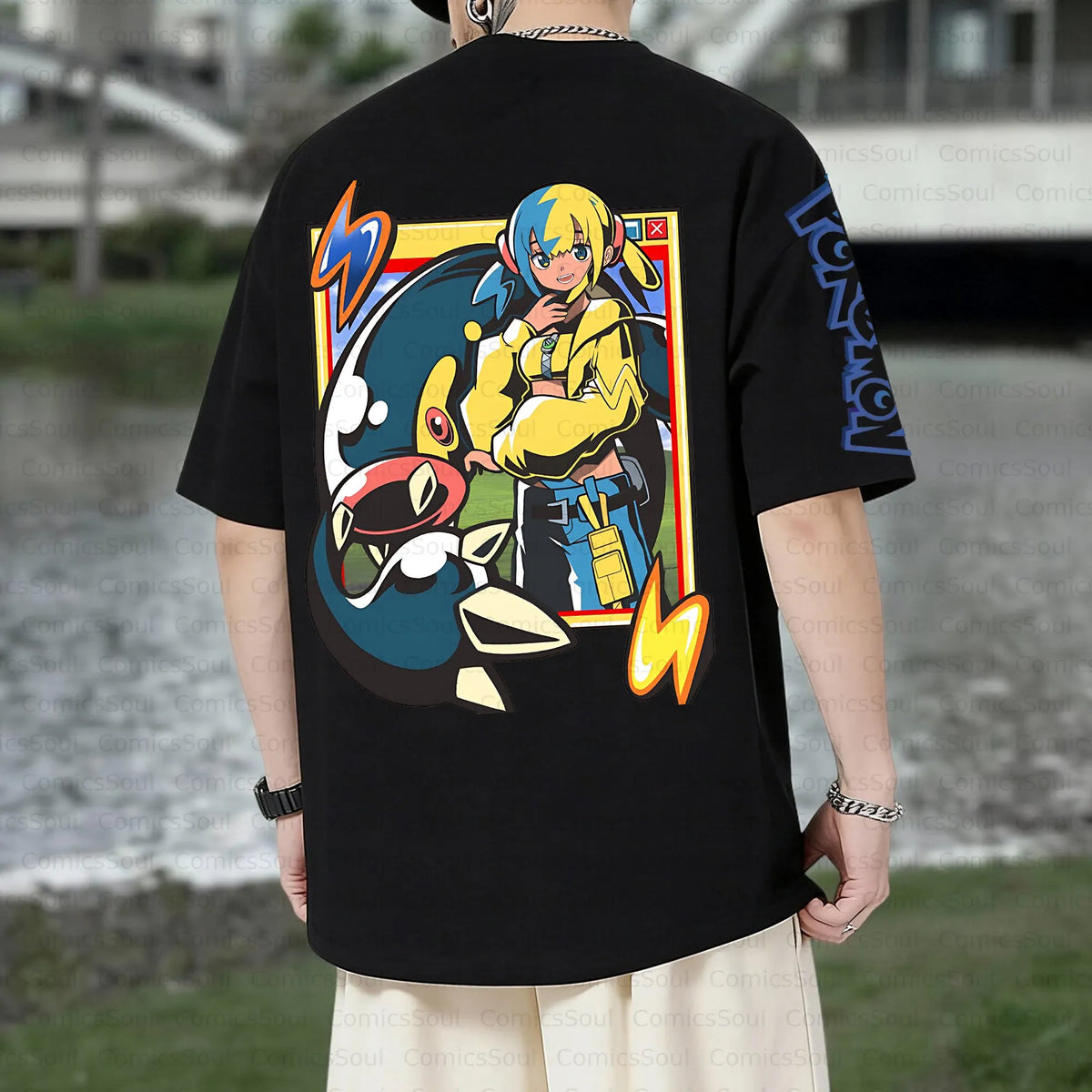 PKM-Unisex Anime Inspired Vintage T-Shirt