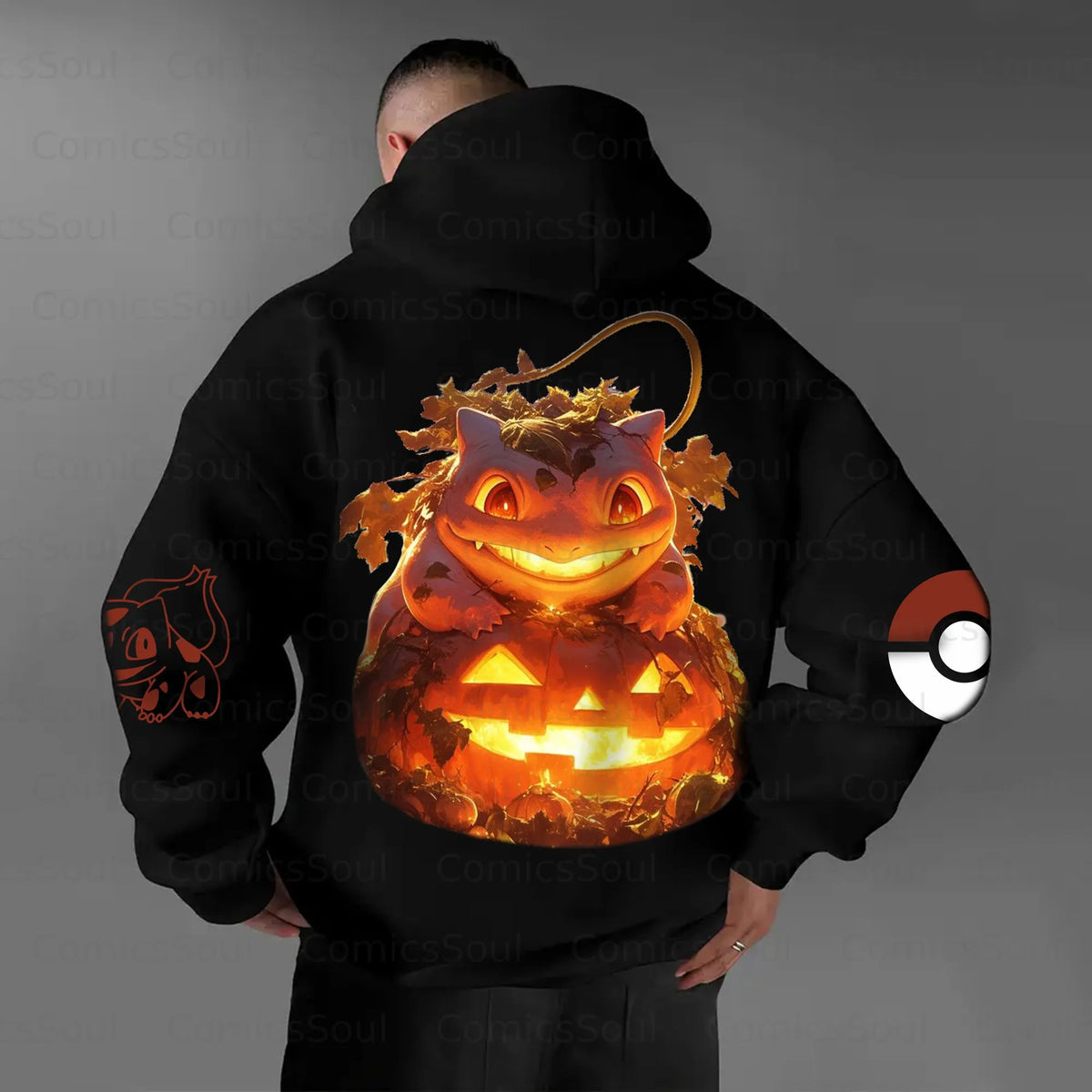 PKM-Unisex Halloween Anime Graphic Streetwear Vintage Hoodie