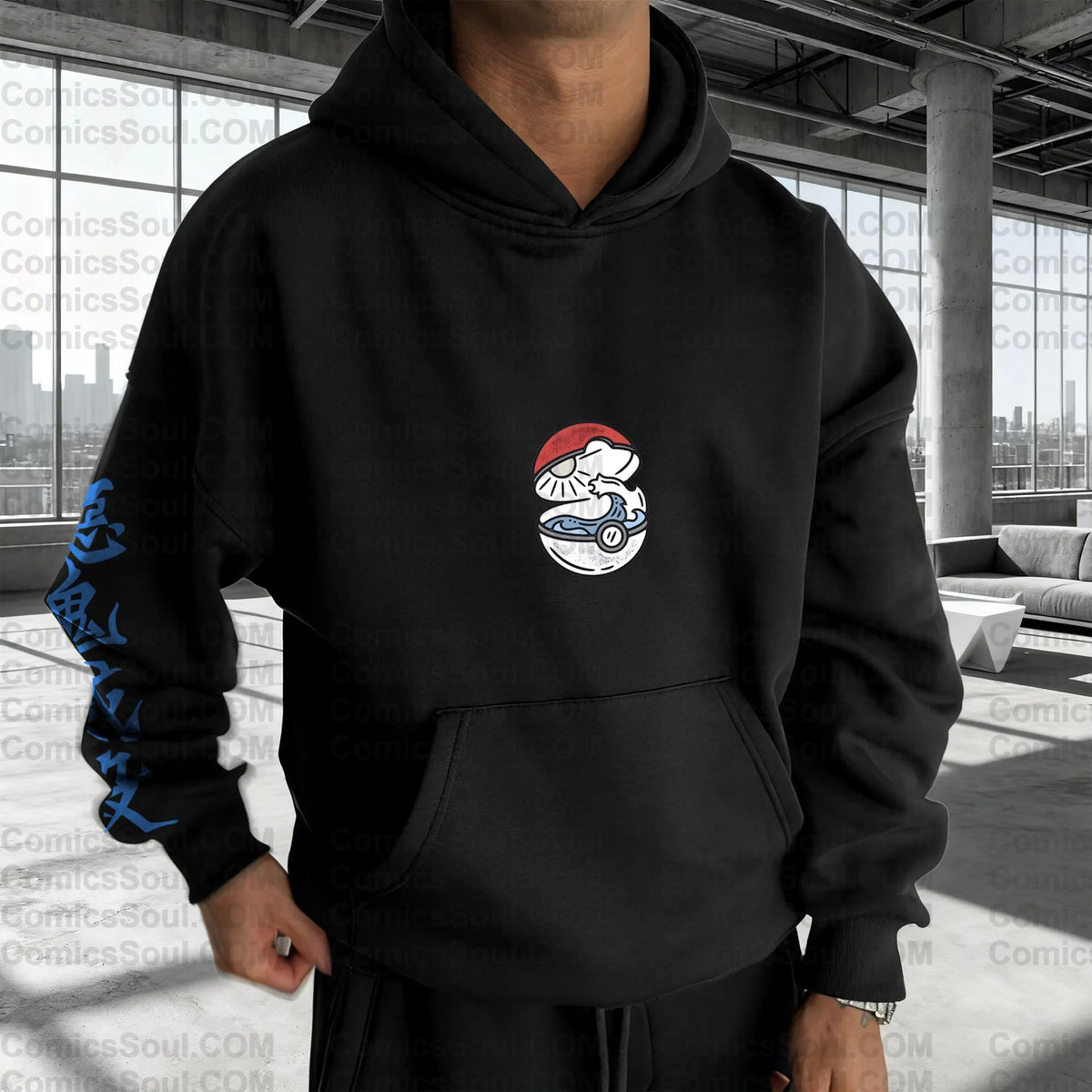 PKM-Plus Velvet Unisex Anime Graphic Streetwear Vintage Hoodie