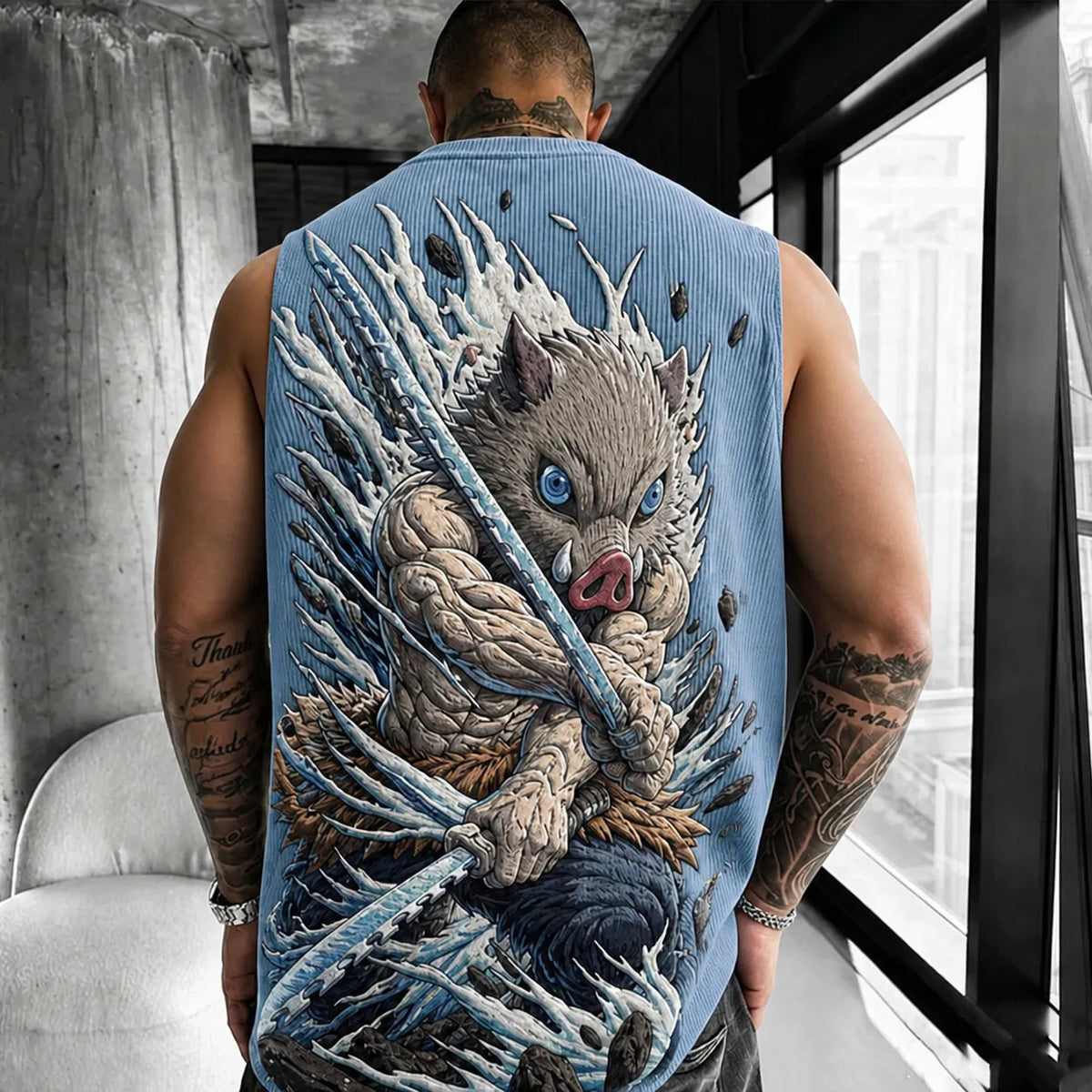 KNY Unisex Anime-print Tank Top