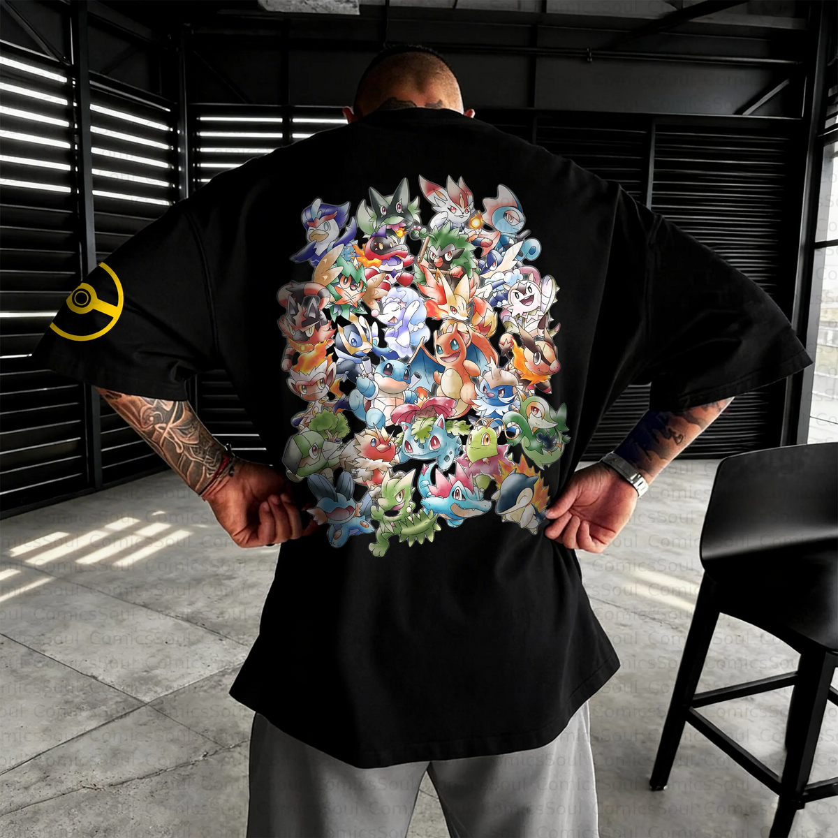 PKM-Unisex Anime Inspired Vintage T-Shirt