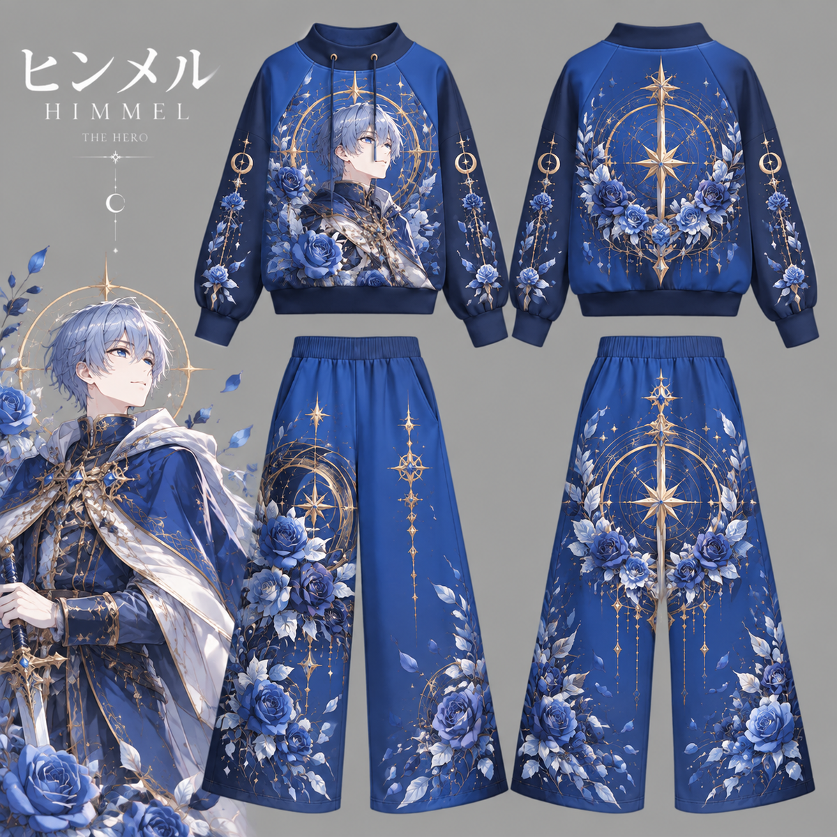 frieren vintage hoodie and shorts set