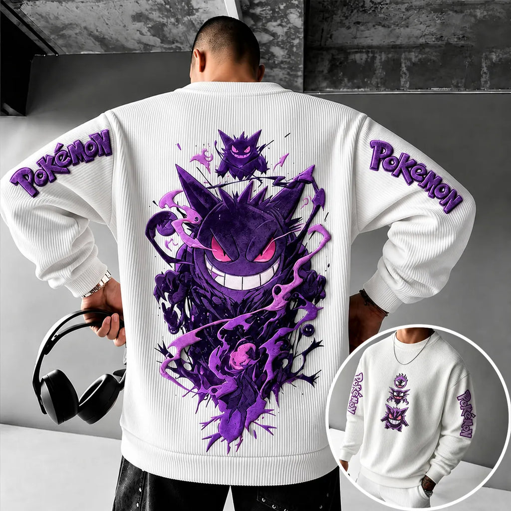 Pokémon Unisex Anime-print Crewneck Sweatshirt
