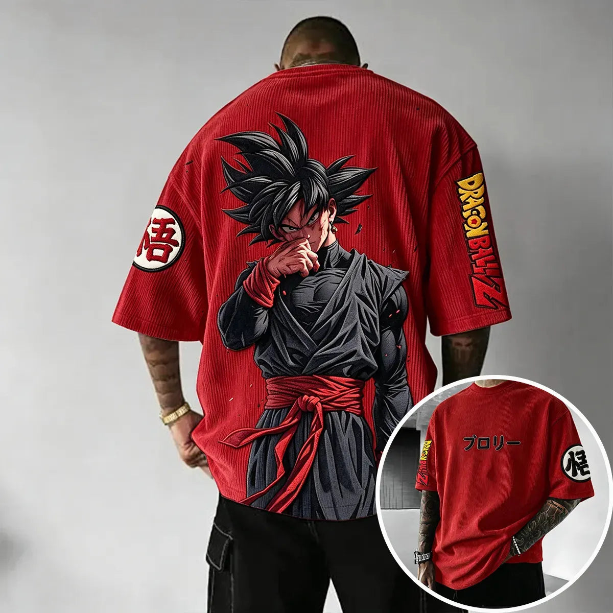 Dragon Ball Unisex Anime Inspired Vintage Corduroy T-Shirt
