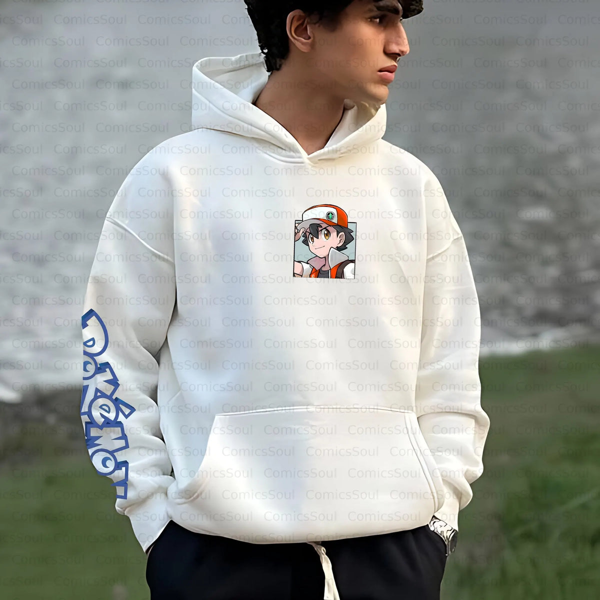 PKM-Unisex Anime Inspired Vintage Plush Hoodie