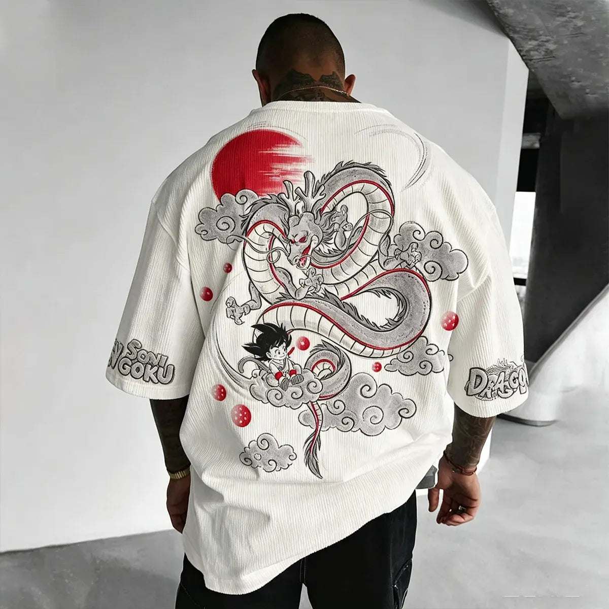 Dragon Ball Unisex Anime Inspired Vintage Corduroy T-Shirt