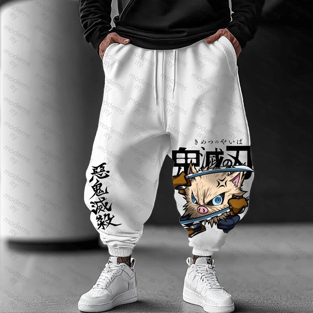 PKM-Unisex Anime Inspired Vintage Pants
