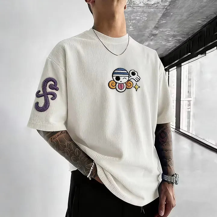 One Piece Unisex Anime Inspired Vintage Corduroy T-Shirt