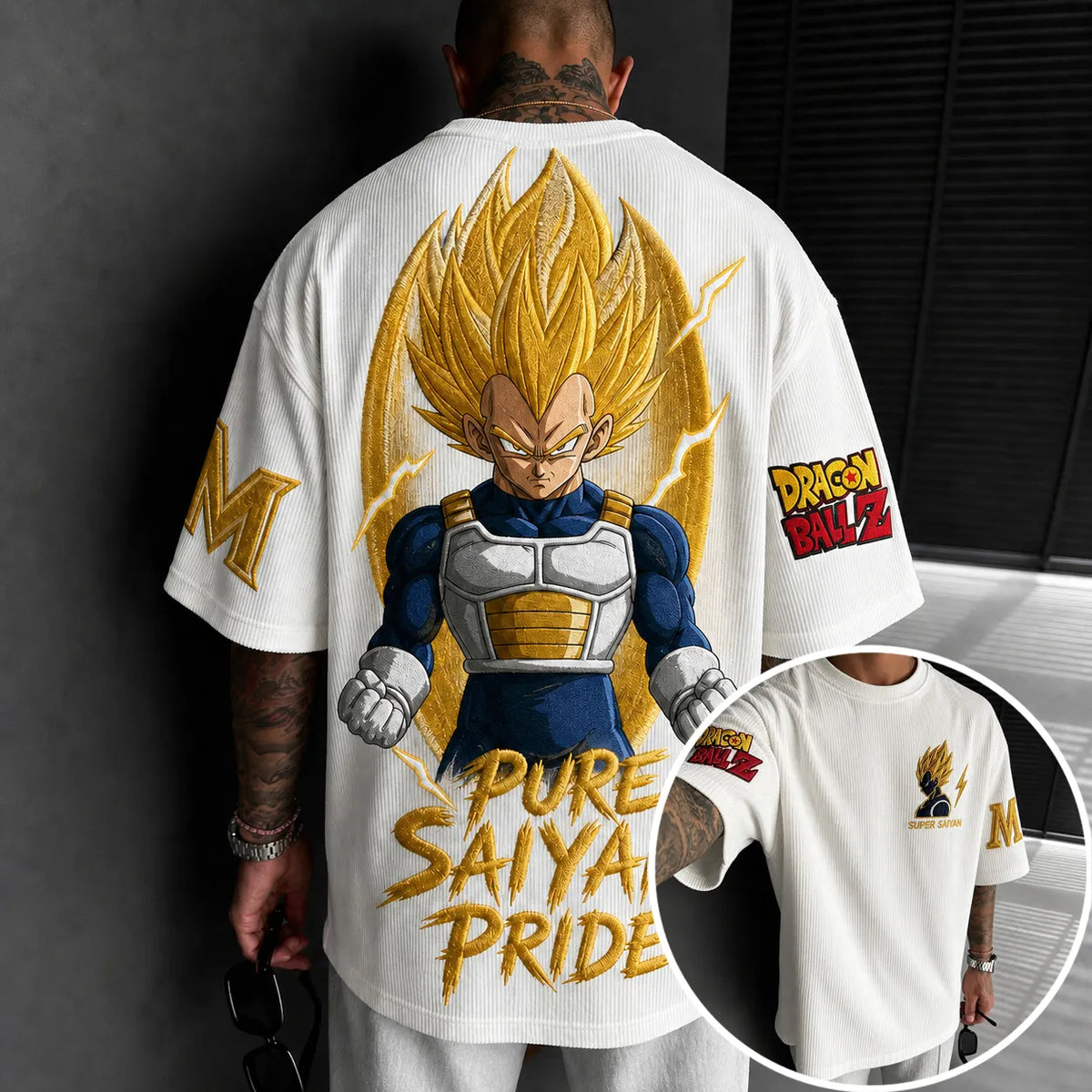 Dragon Ball Unisex Short-Sleeve Corduroy T-Shirt With Anime Print