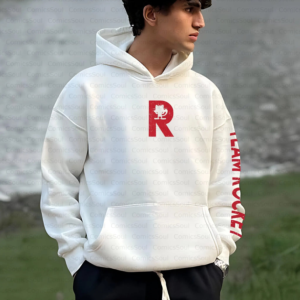 PKM-Unisex Anime Inspired Vintage Plush Hoodie