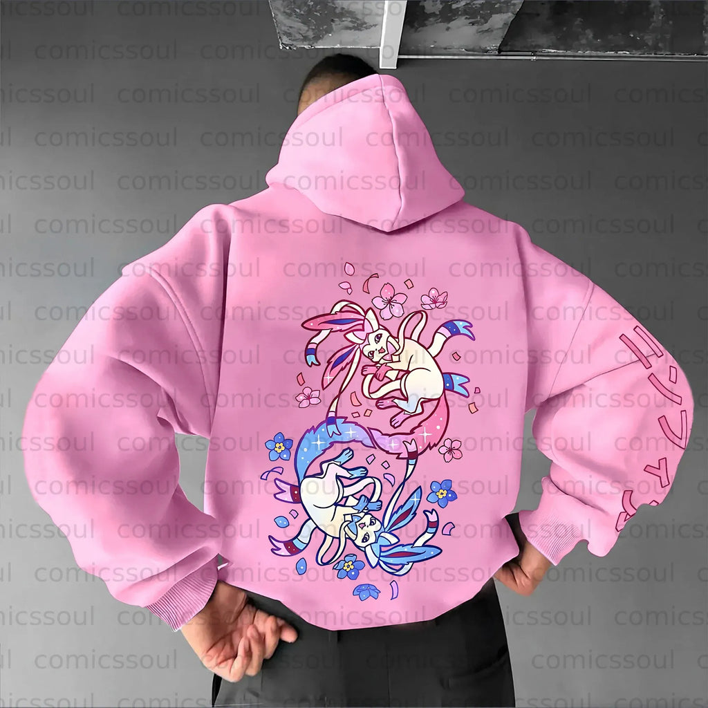 PKM-Unisex Anime Graphic Streetwear Vintage Hoodie