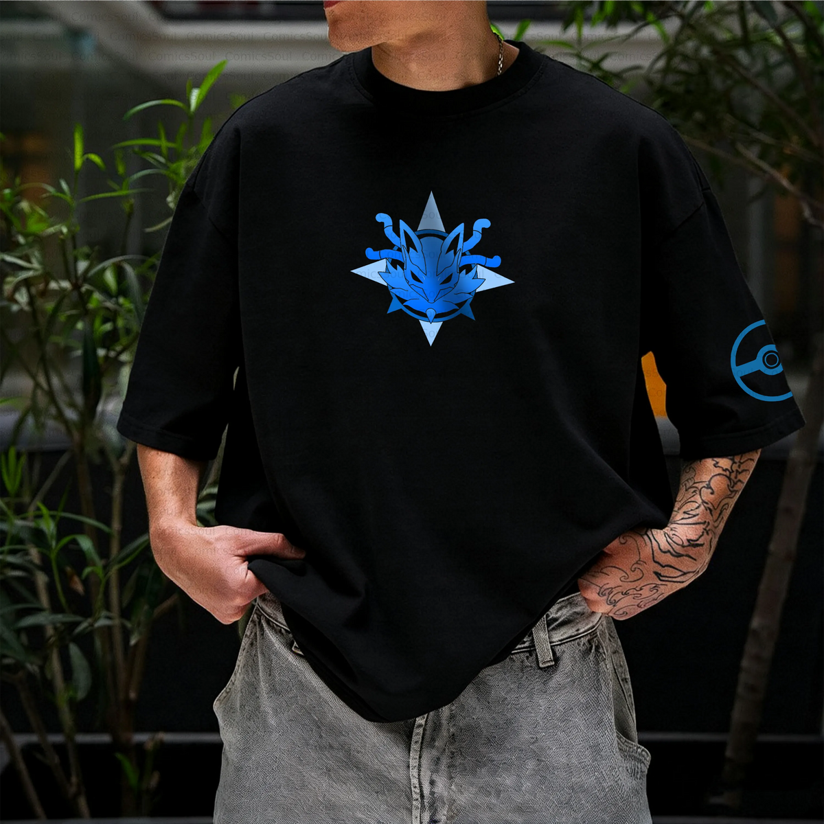 PKM-Unisex Anime Inspired Vintage T-Shirt