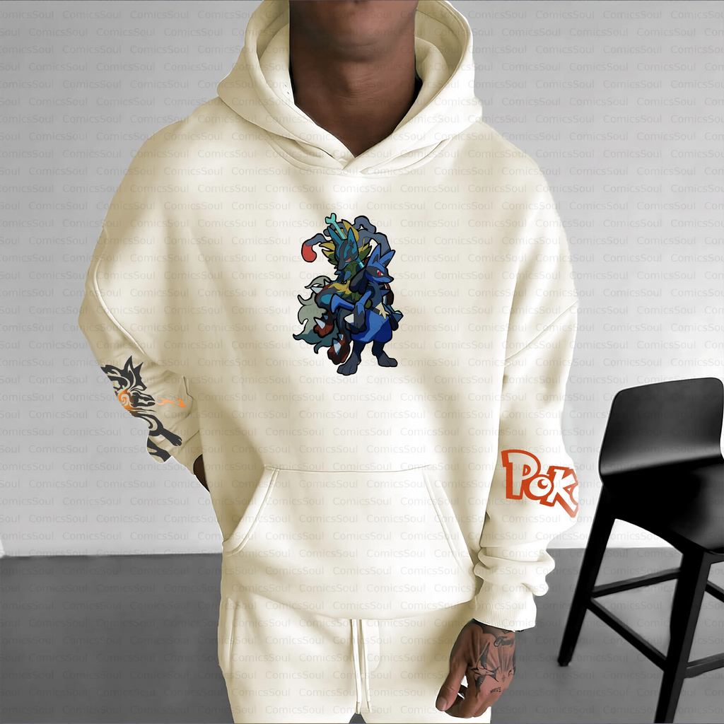 PKM-Unisex Anime Inspired Vintage Plush Hoodie