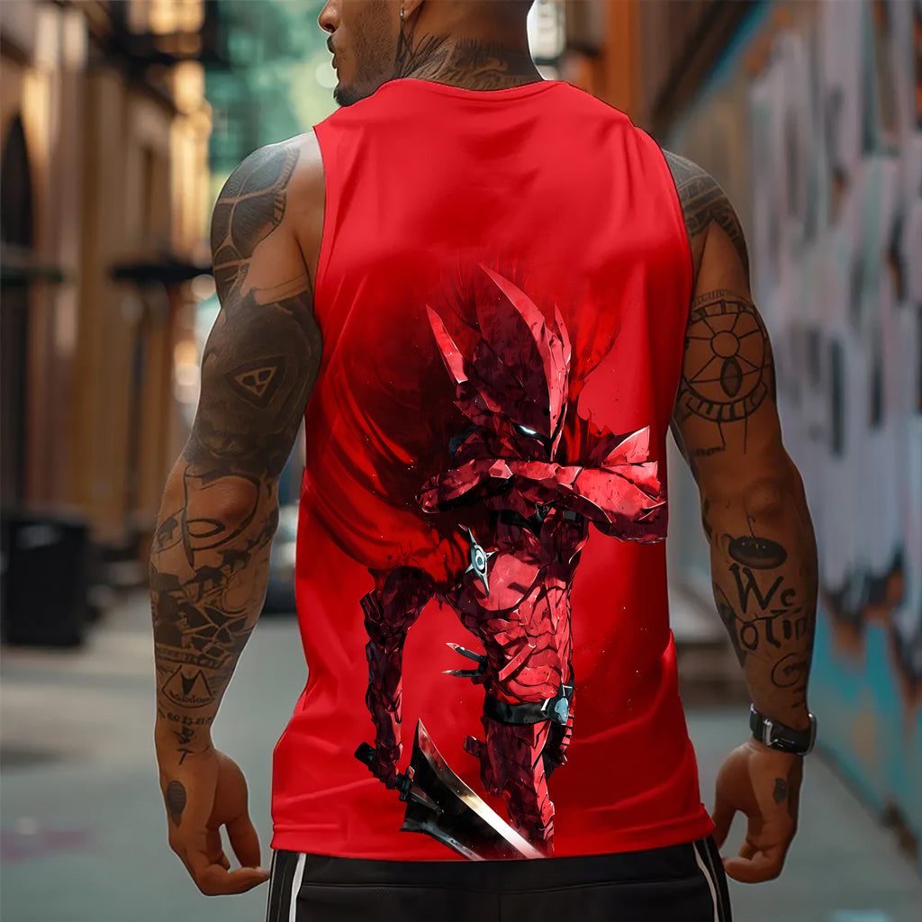 SL-Igris Oversized Anime Print Gym Tank Top