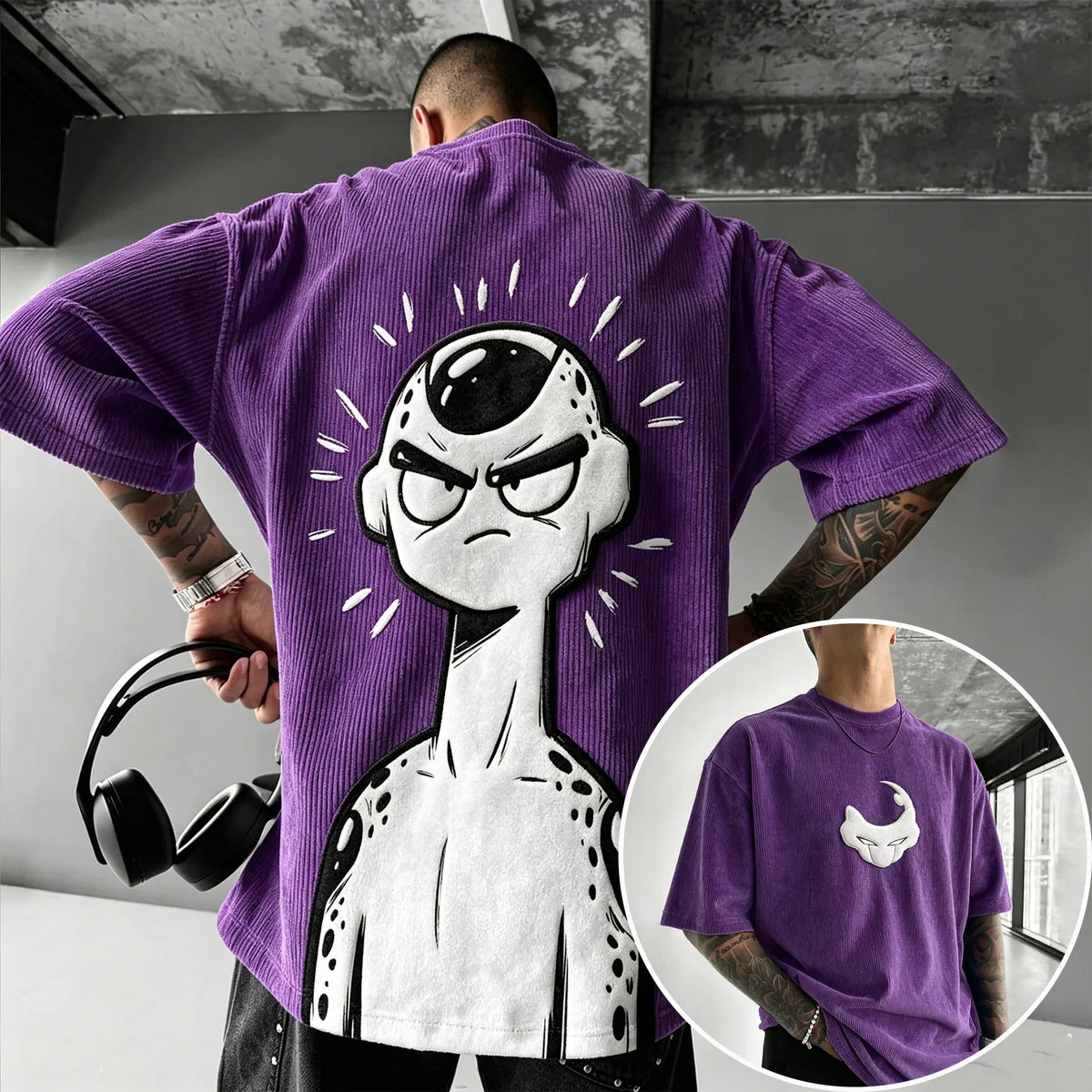 Dragon Ball Unisex Anime Inspired Vintage Corduroy T-Shirt