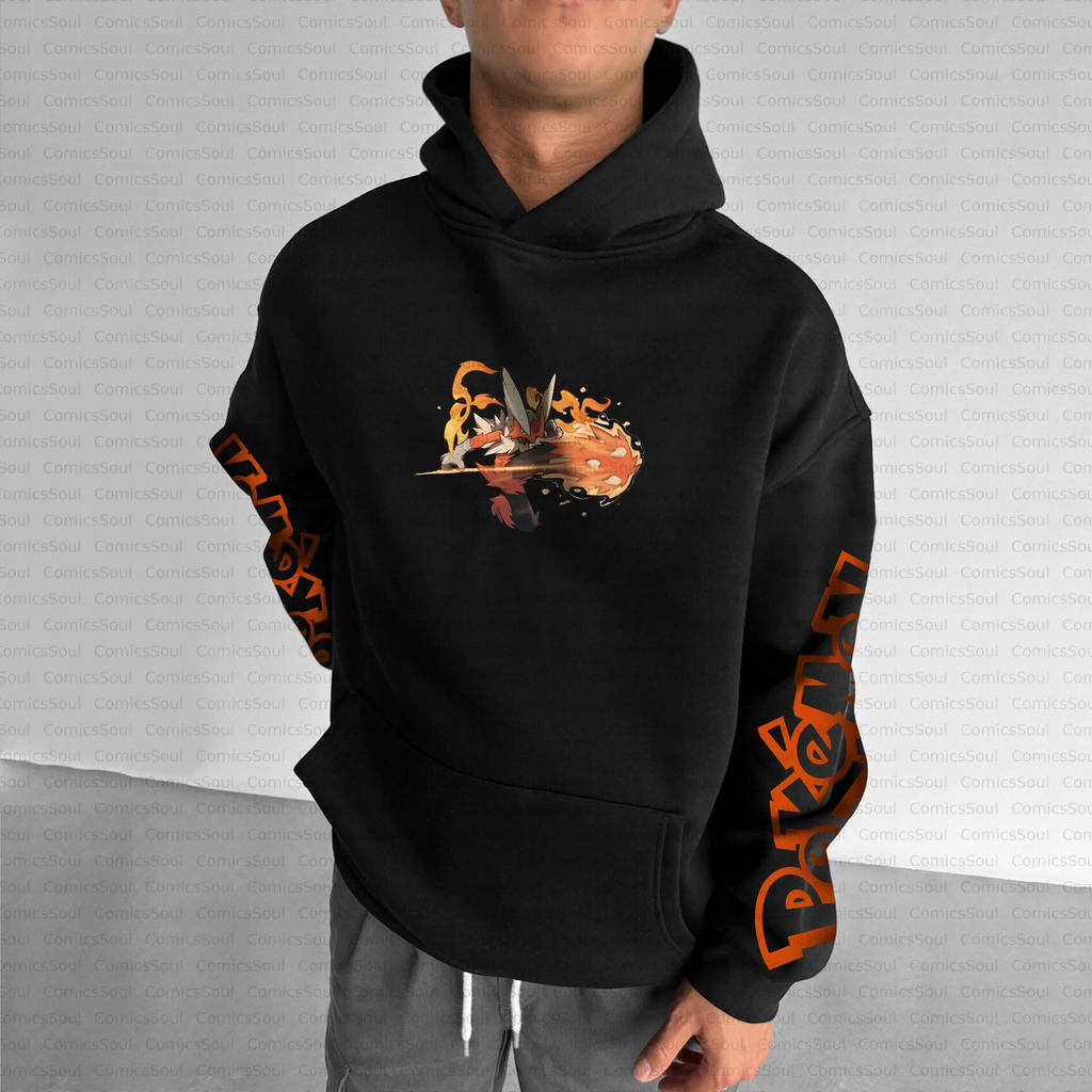 PKM-Unisex Anime Inspired Vintage Plush Hoodie