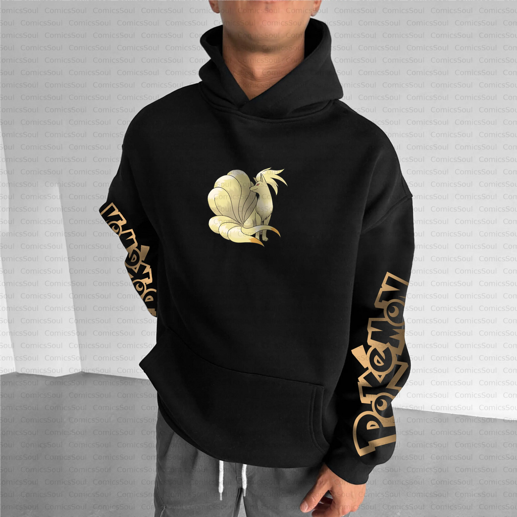 PKM-Unisex Anime Inspired Vintage Plush Hoodie