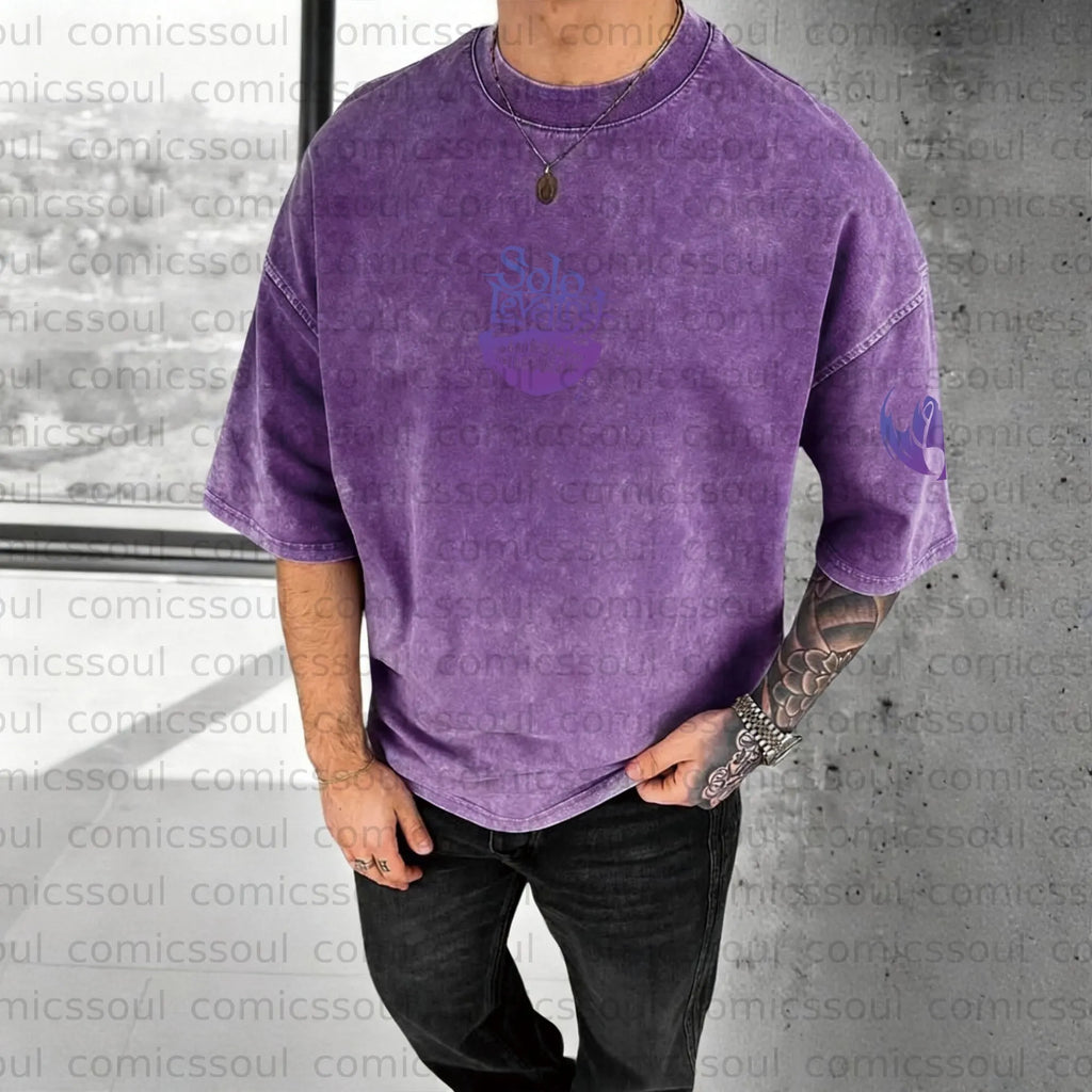 SL-Unisex Anime Inspired Vintage Washed T-Shirt