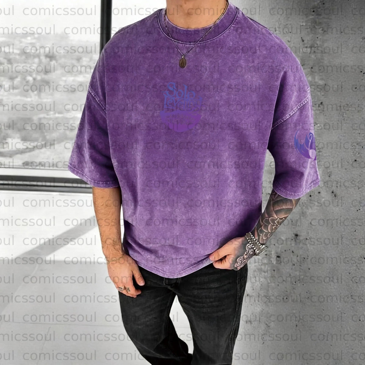 SL-Unisex Anime Inspired Vintage Washed T-Shirt