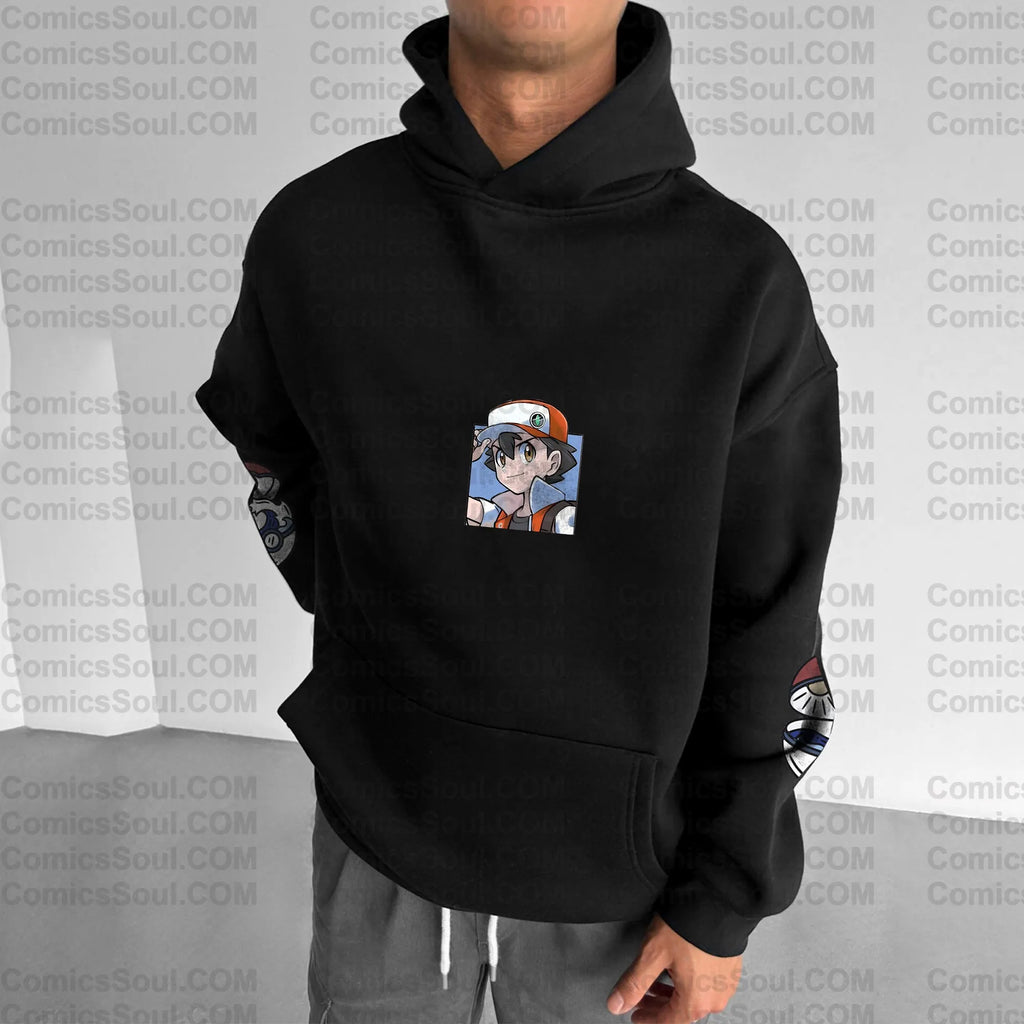 PKM-Unisex Anime Graphic Streetwear Vintage Hoodie