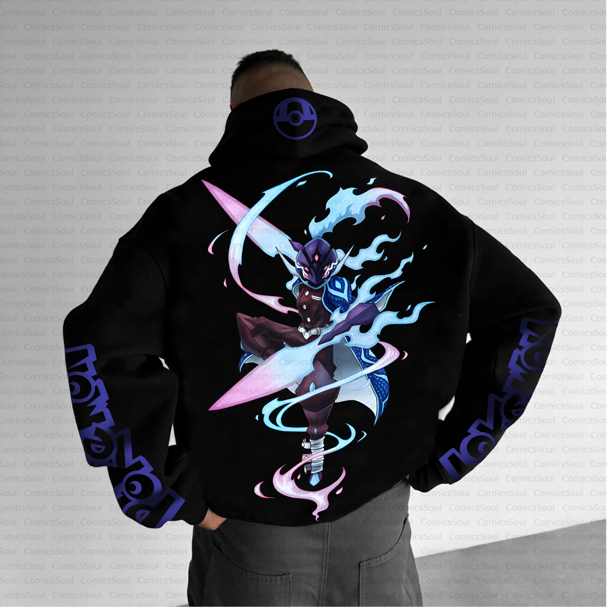 PKM-Unisex Anime Inspired Vintage Plush Hoodie