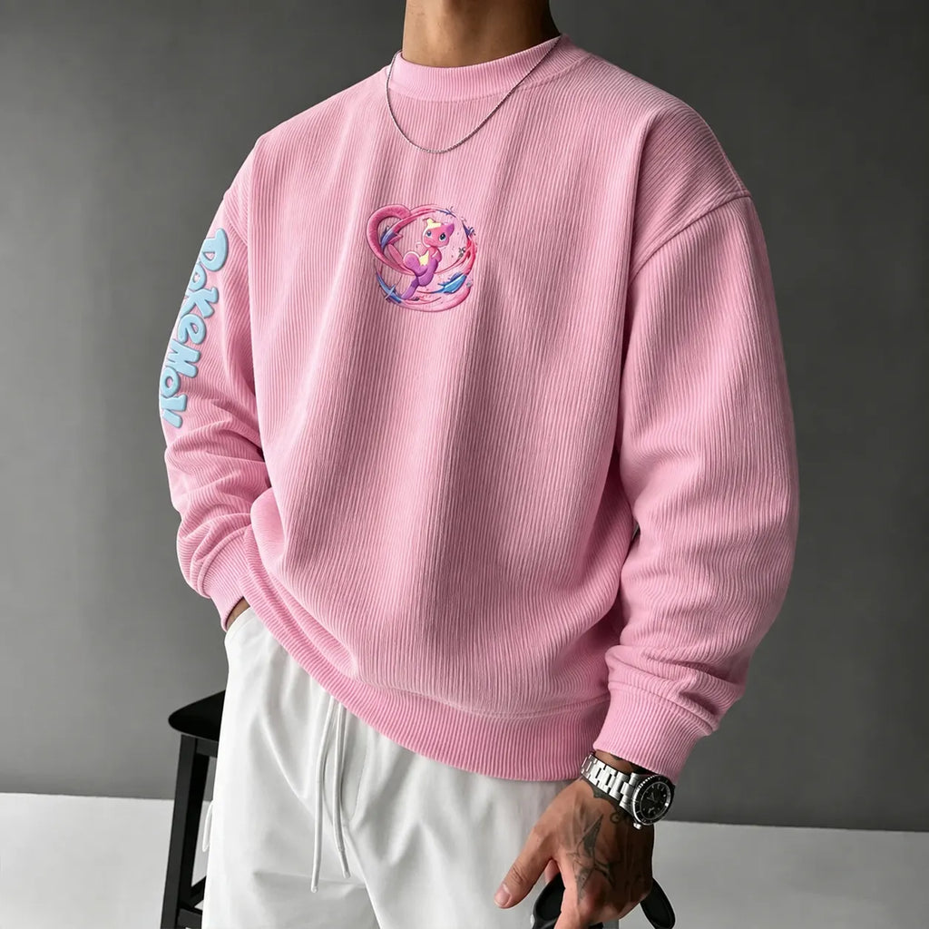 Pokémon Unisex Retro Corduroy Sweatshirt In Anime Style