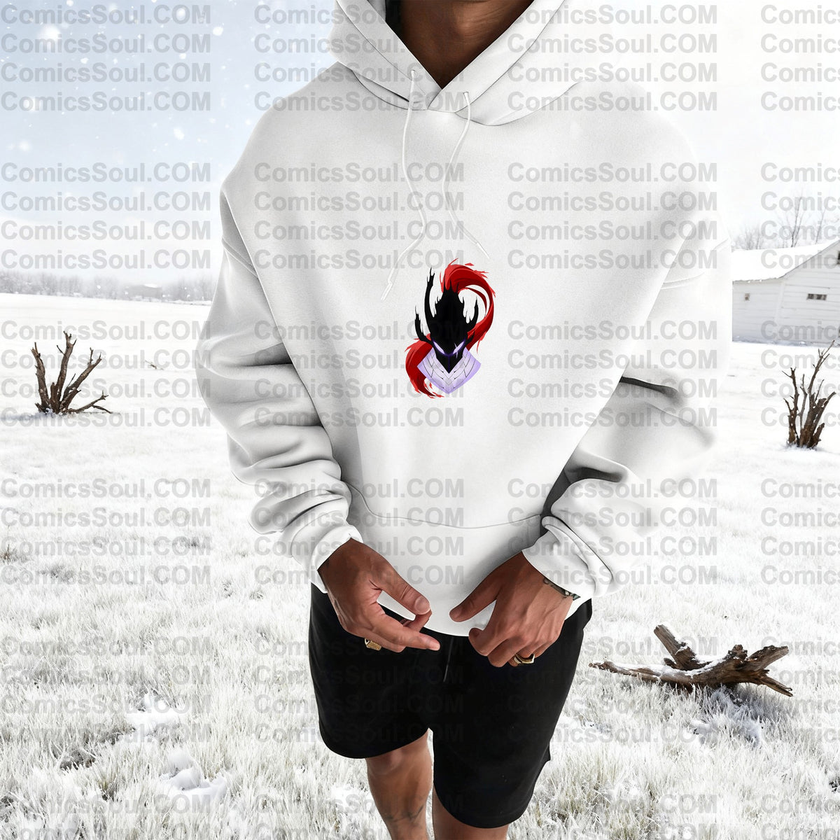SL-Unisex Anime Graphic Streetwear Wintage Plush Hoodie
