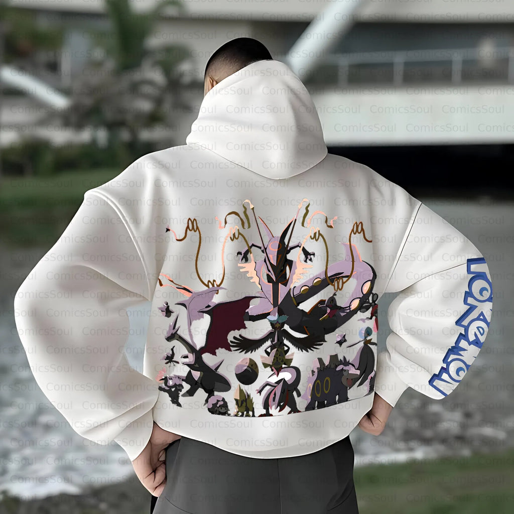 PKM-Unisex Anime Inspired Vintage Plush Hoodie
