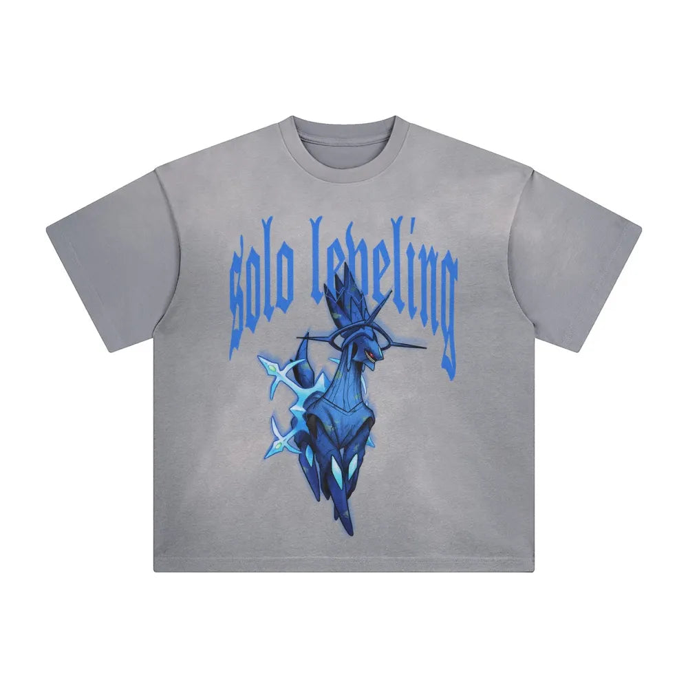 SL-Unisex Anime Inspired Washed  Vintage T-Shirt